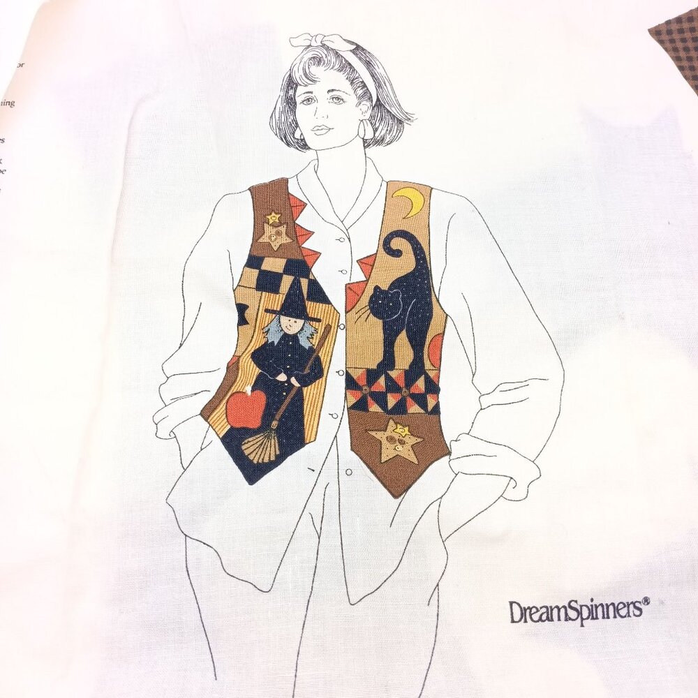Dreamspinners Halloween Vest Vintage Sewing Pattern Vest Cloth to Cut and Make